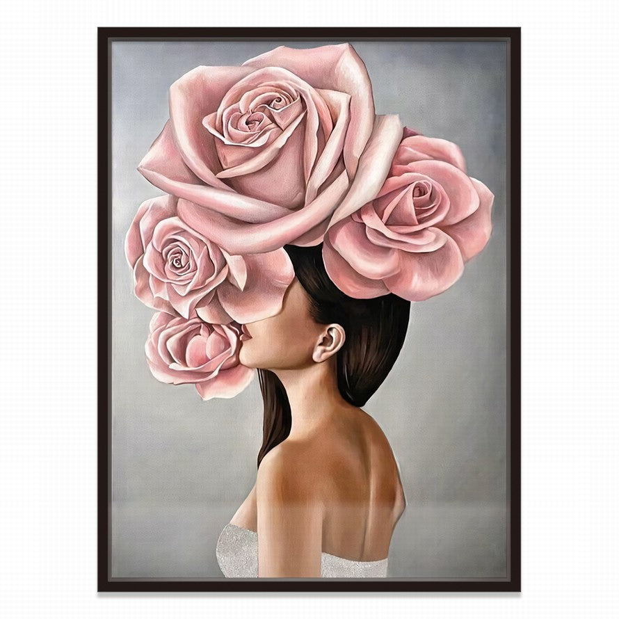Whispers Behind Pink Petals Oil Canvas