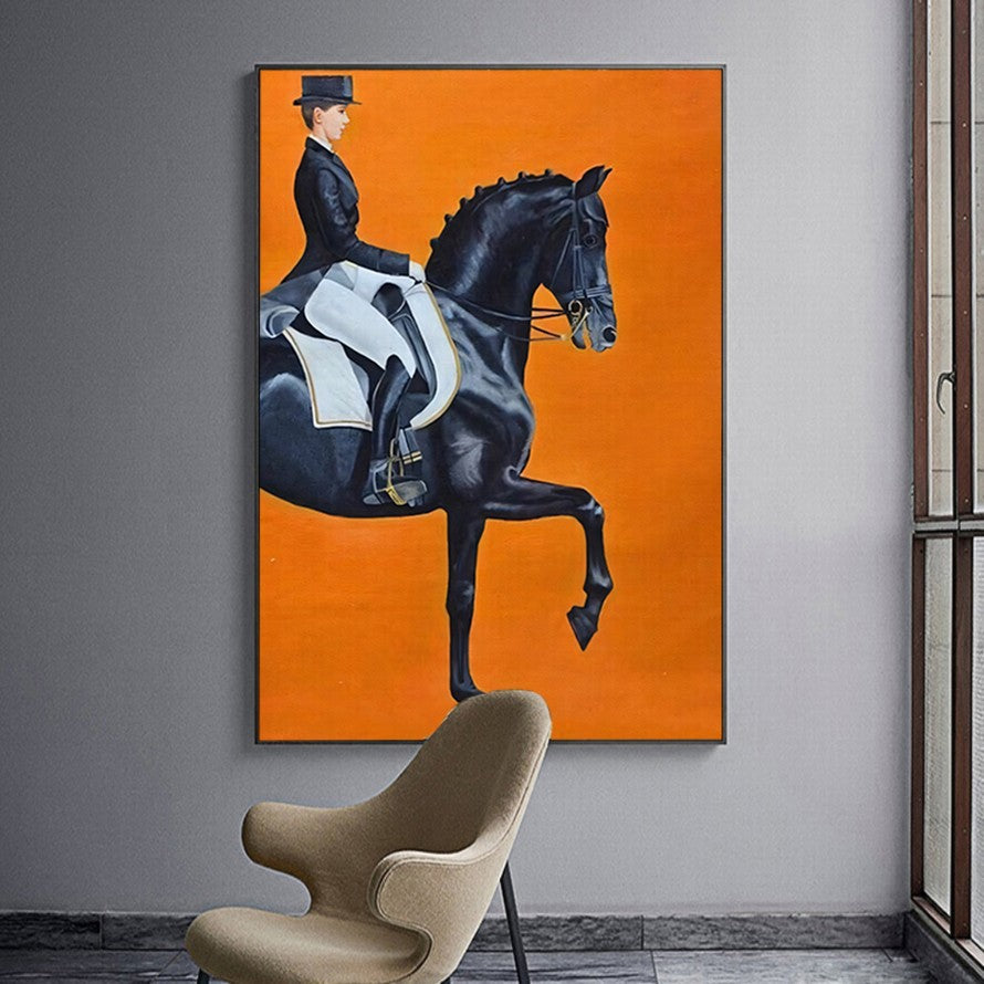 Midnight Rider, Tangerine Sky Canvas