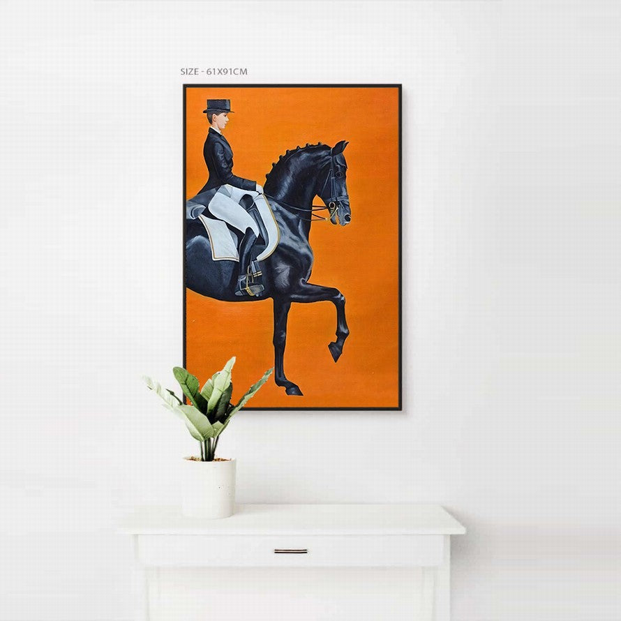 Midnight Rider, Tangerine Sky Canvas