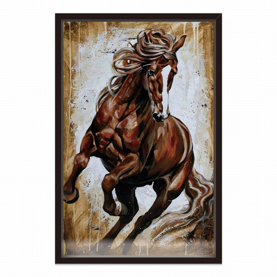 Amazing Strength of a Brown Horse