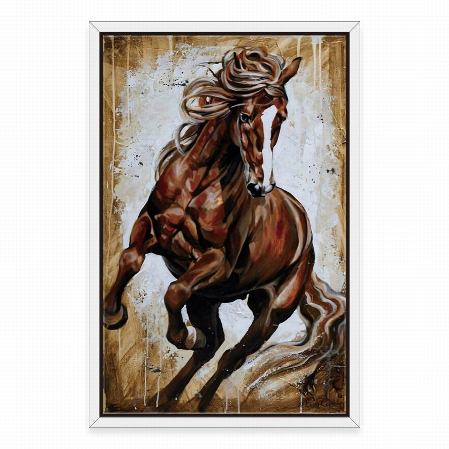 Amazing Strength of a Brown Horse