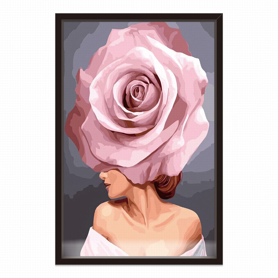 Eternal Single Pink Rose Canvas