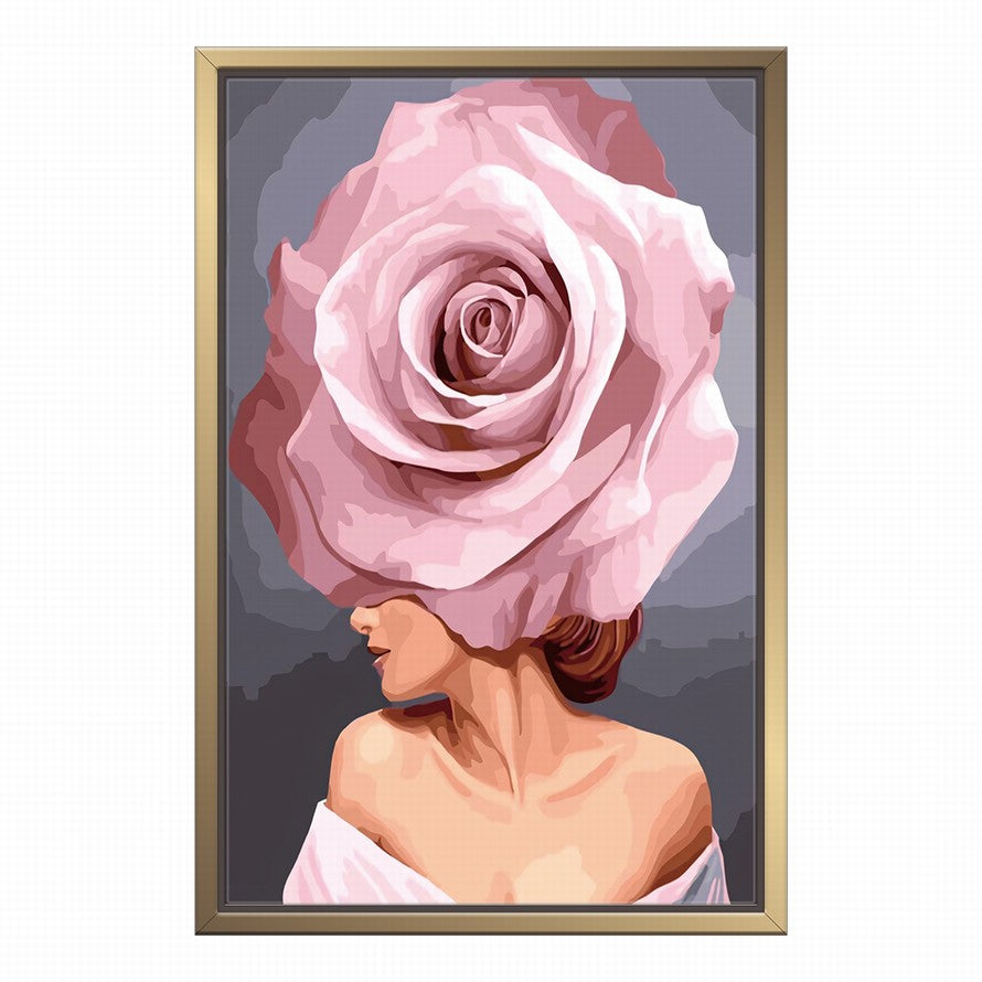 Eternal Single Pink Rose Canvas