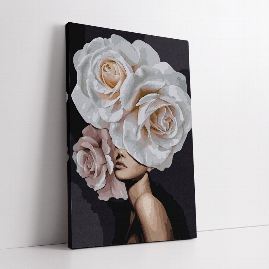 Simplicity in White Blossom Canvas