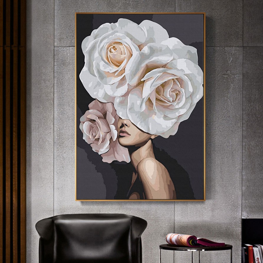 Simplicity in White Blossom Canvas