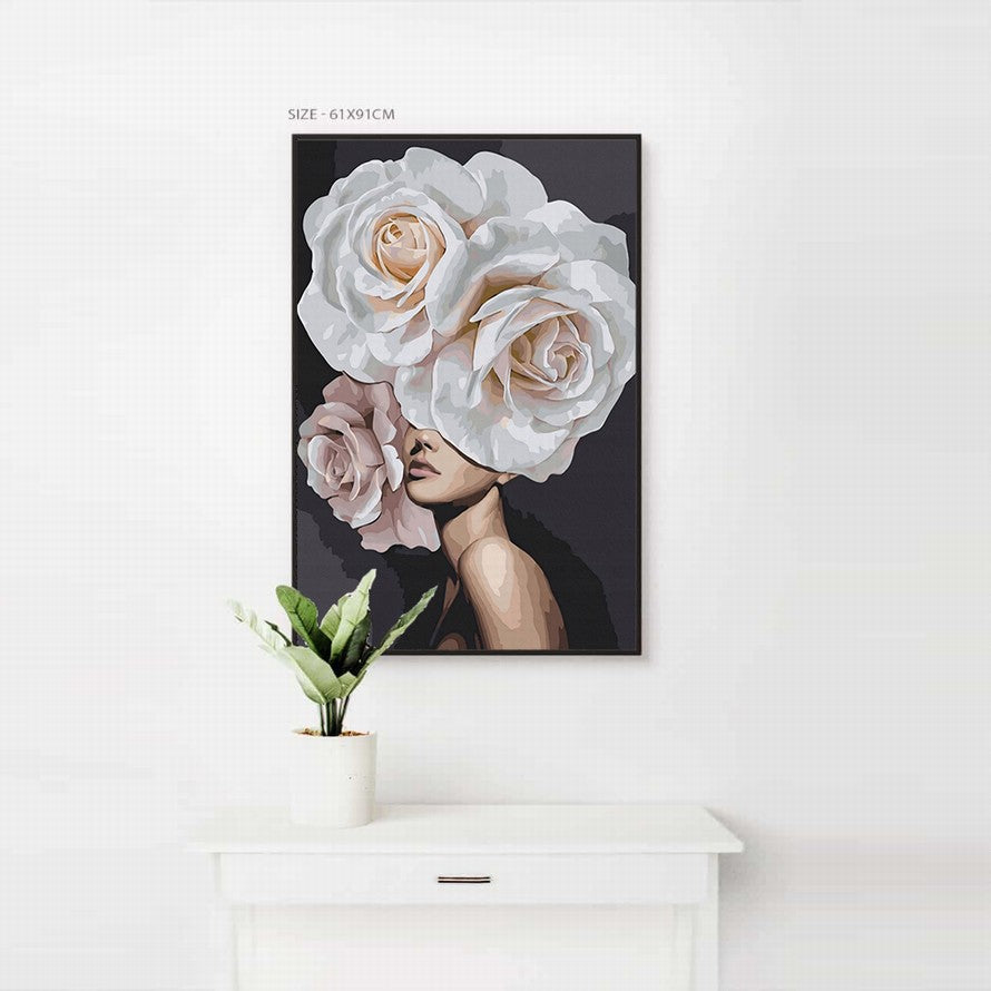 Simplicity in White Blossom Canvas