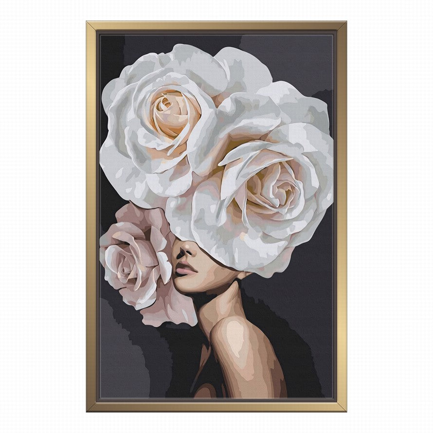 Simplicity in White Blossom Canvas