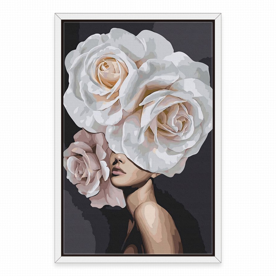 Simplicity in White Blossom Canvas