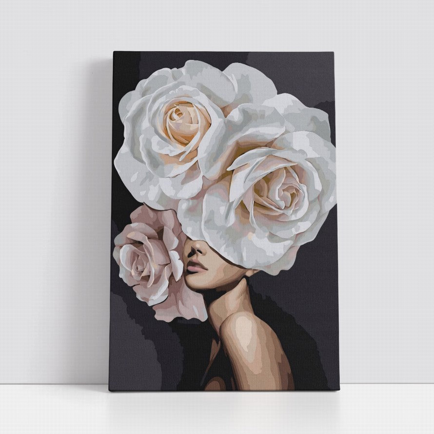 Simplicity in White Blossom Canvas