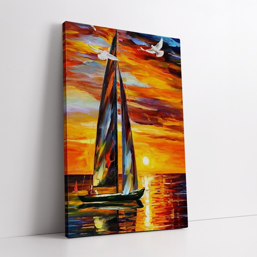 Sea Birds and the Boat Home Decoration Canvas