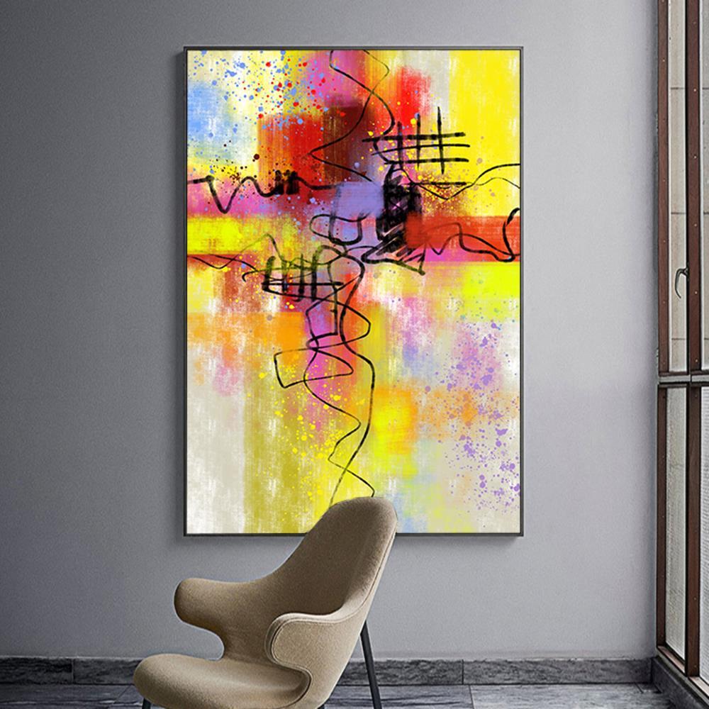 Scrawl Modern Art Home Decoration Canvas