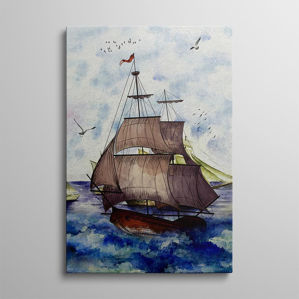 Pirates Ship On the Sea Home Decoration Canvas