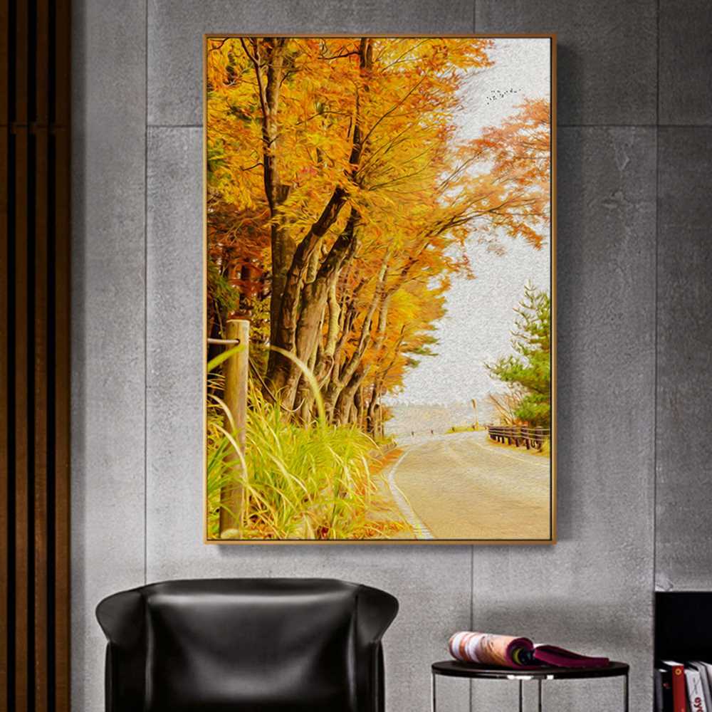 Roadside Tress Decor Home Decoration Canvas