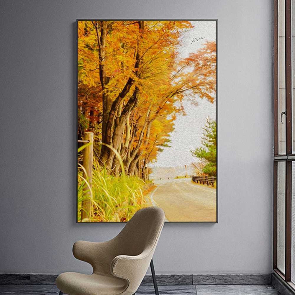 Roadside Tress Decor Home Decoration Canvas