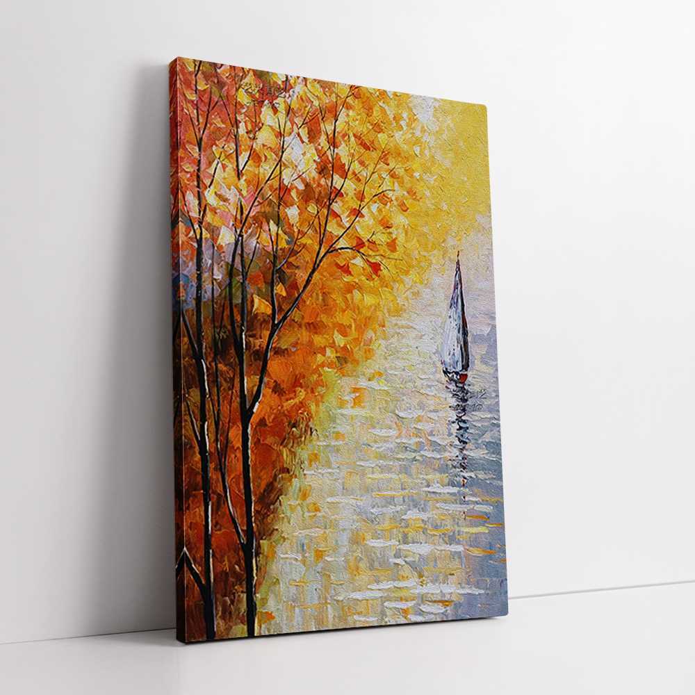 Yellow Leaves Falling Art Home Decoration Canvas