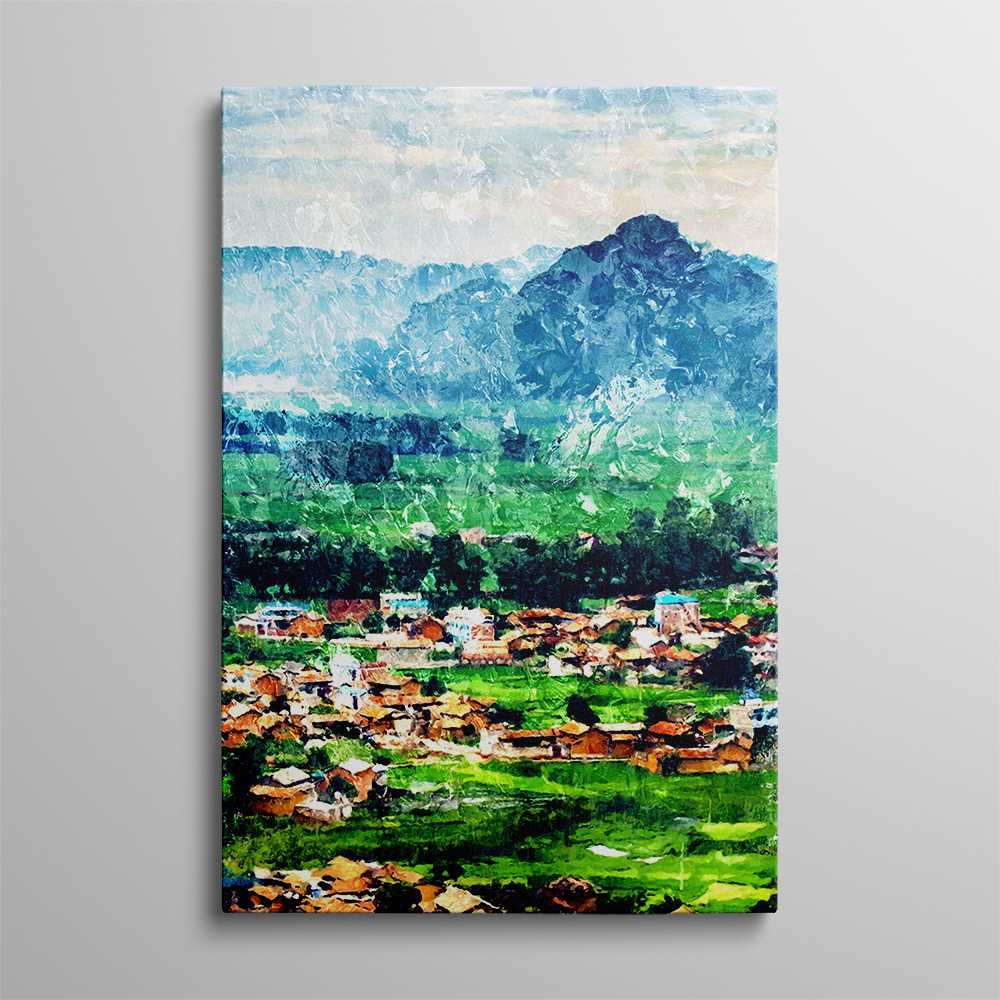 Scenic Rural Houses Home Decoration Canvas