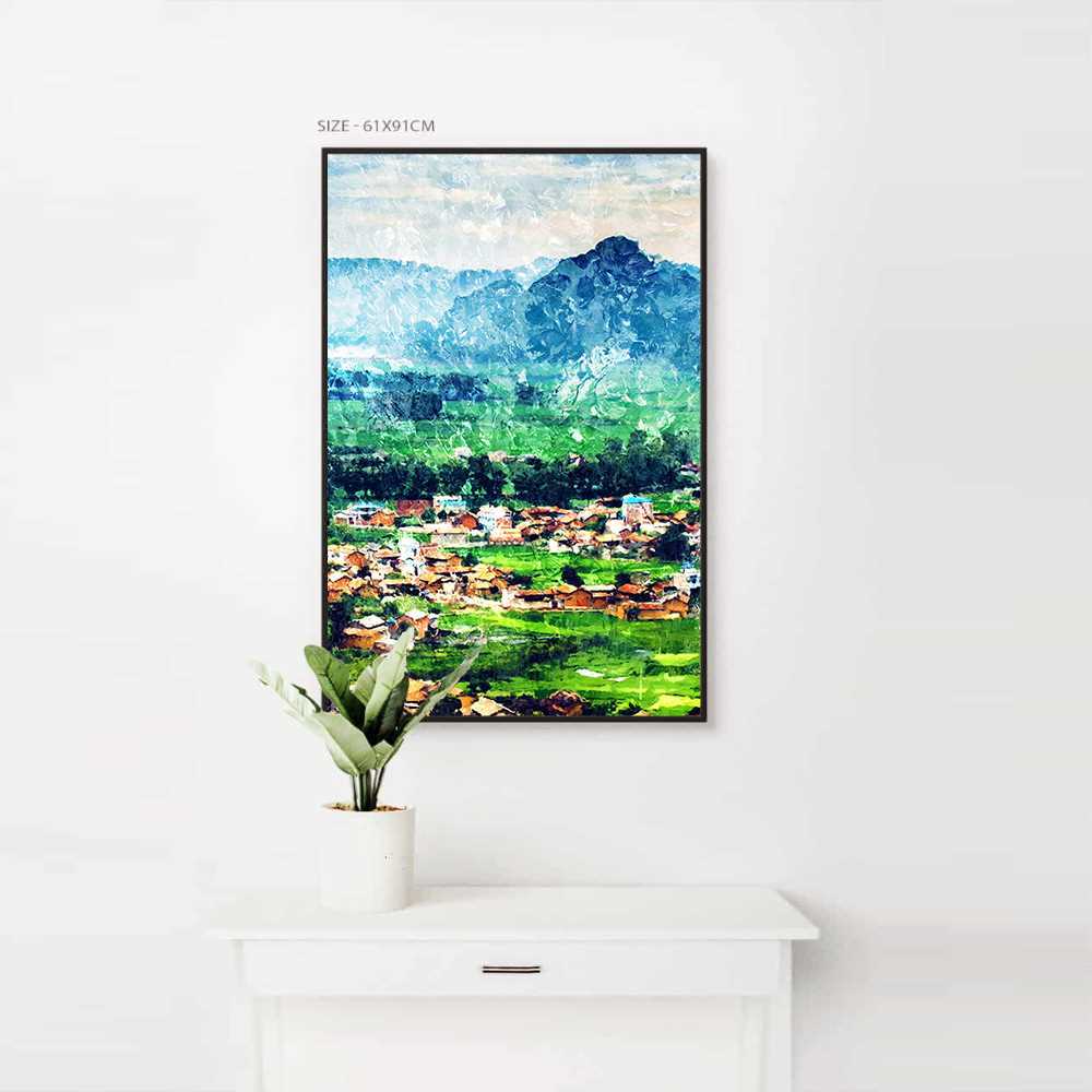 Scenic Rural Houses Home Decoration Canvas