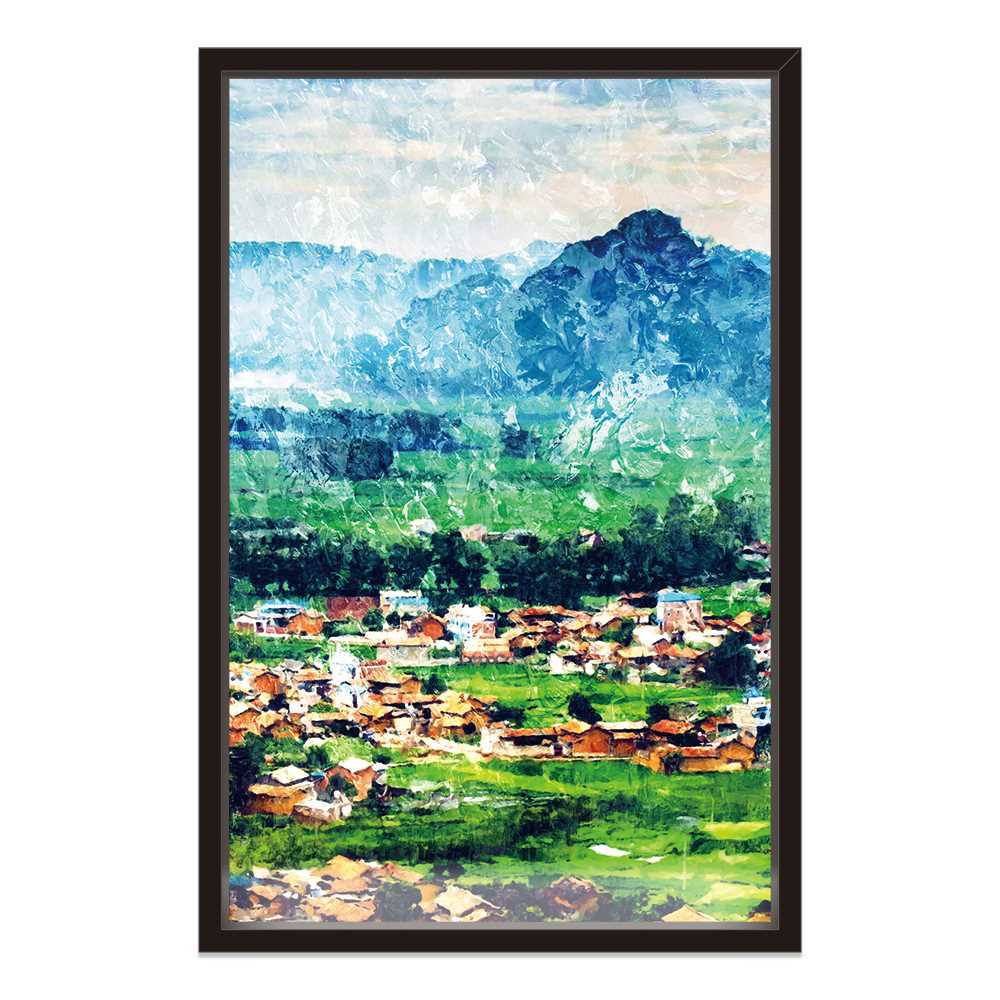 Scenic Rural Houses Home Decoration Canvas