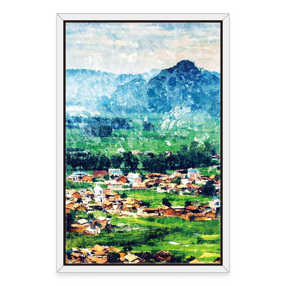 Scenic Rural Houses Home Decoration Canvas