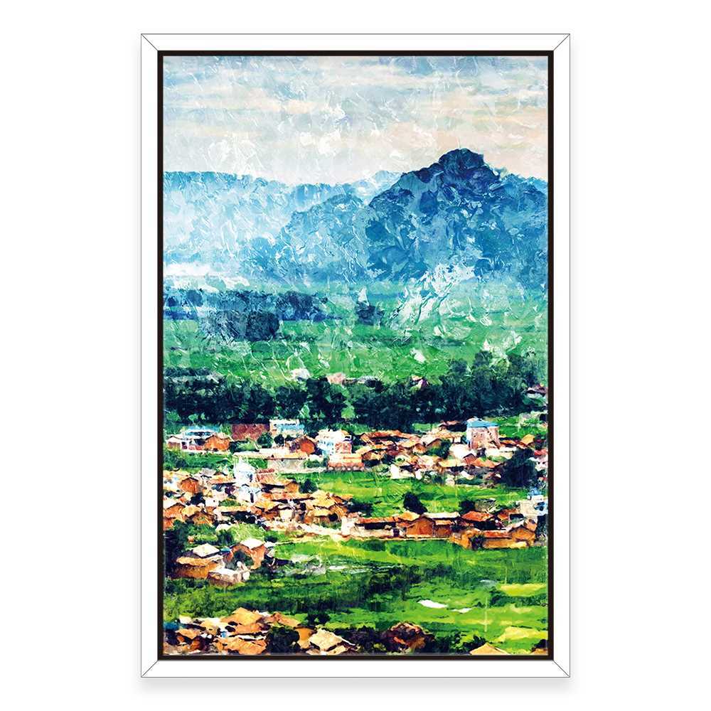 Scenic Rural Houses Home Decoration Canvas