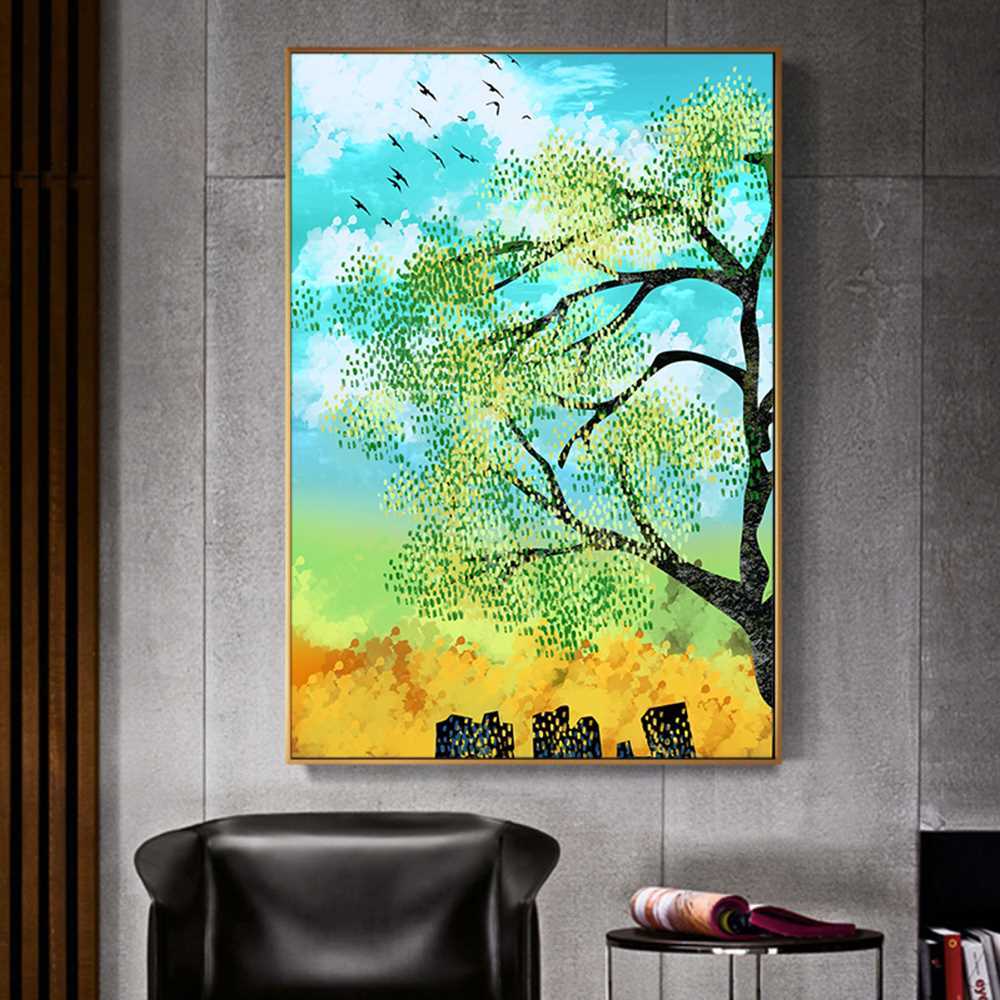 Dotted Art Painting Home Decoration Canvas