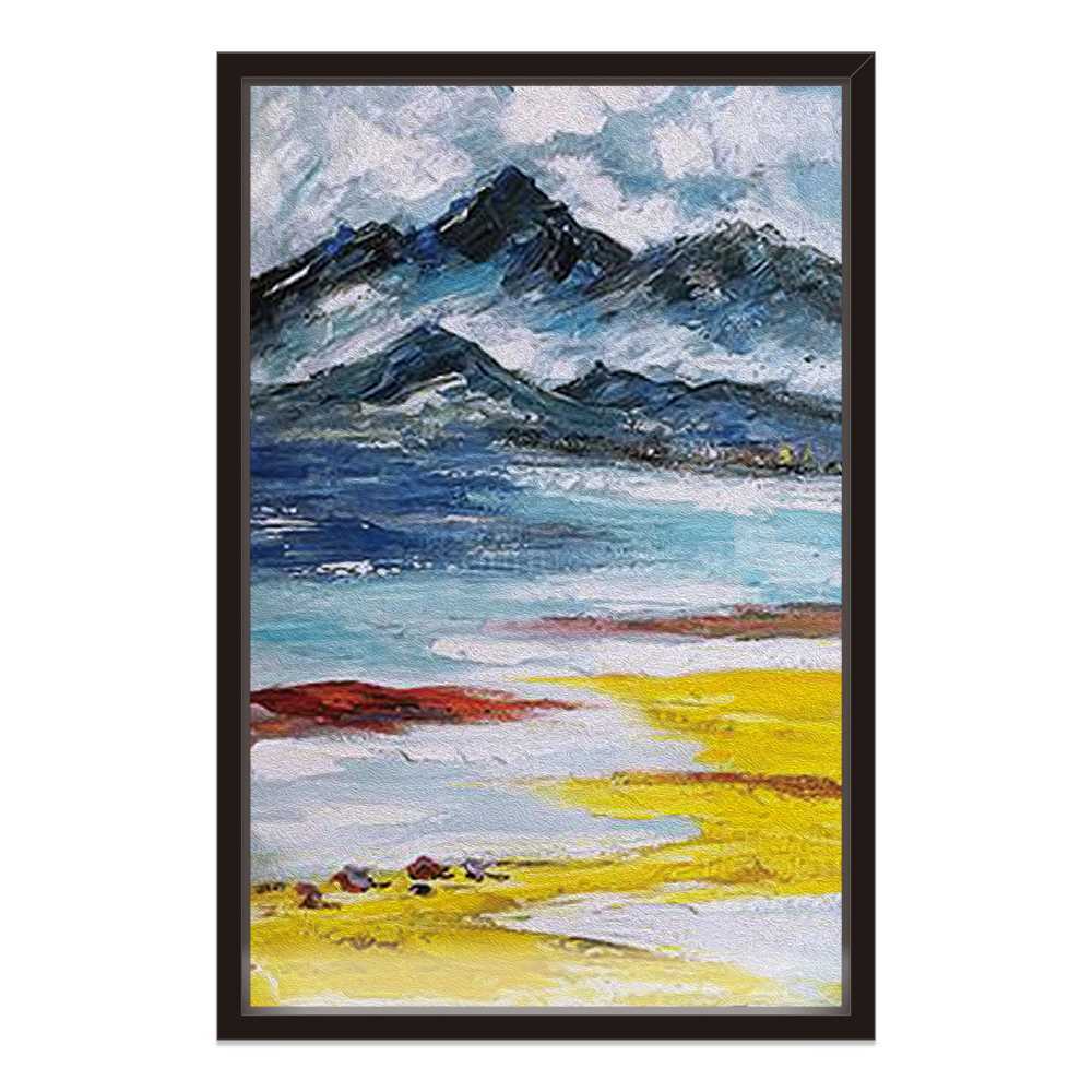 Mountain Sea Brush Paint Home Decoration Canvas