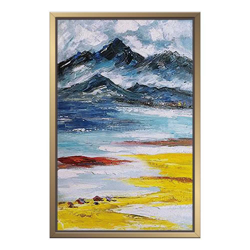 Mountain Sea Brush Paint Home Decoration Canvas