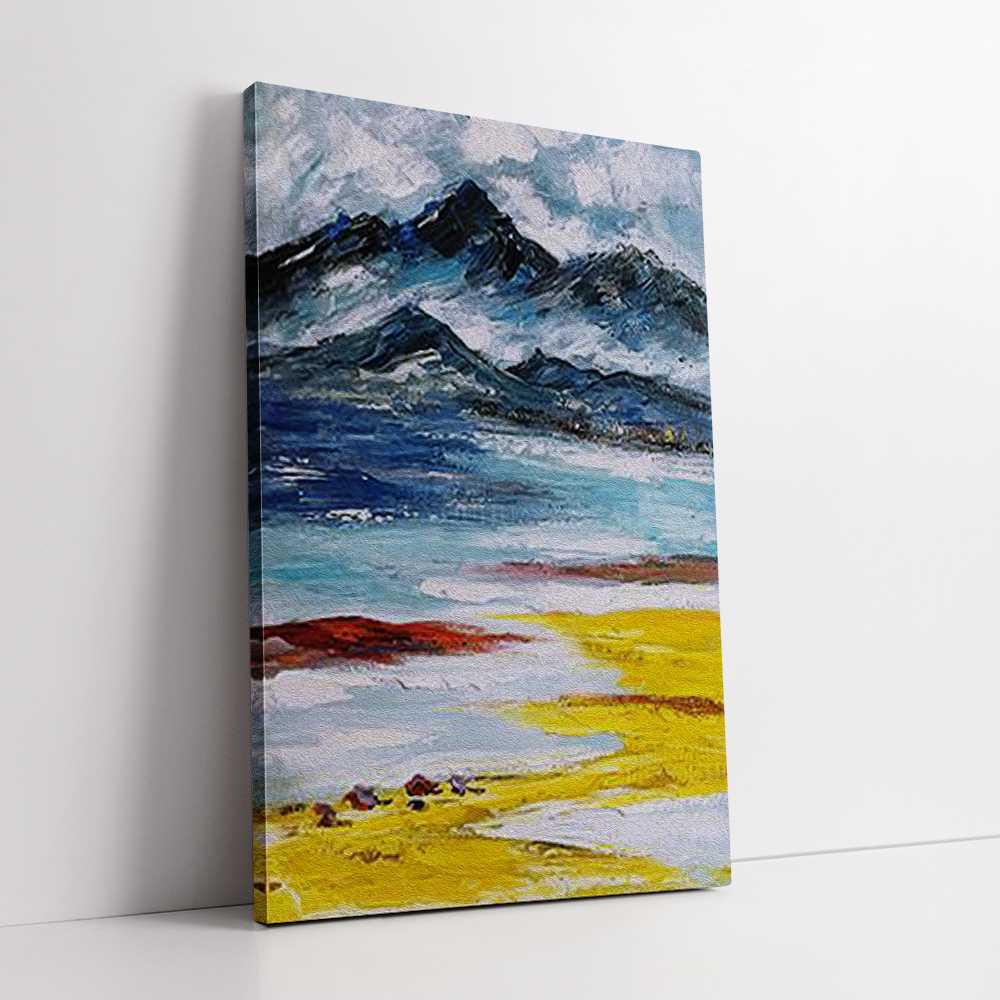 Mountain Sea Brush Paint Home Decoration Canvas