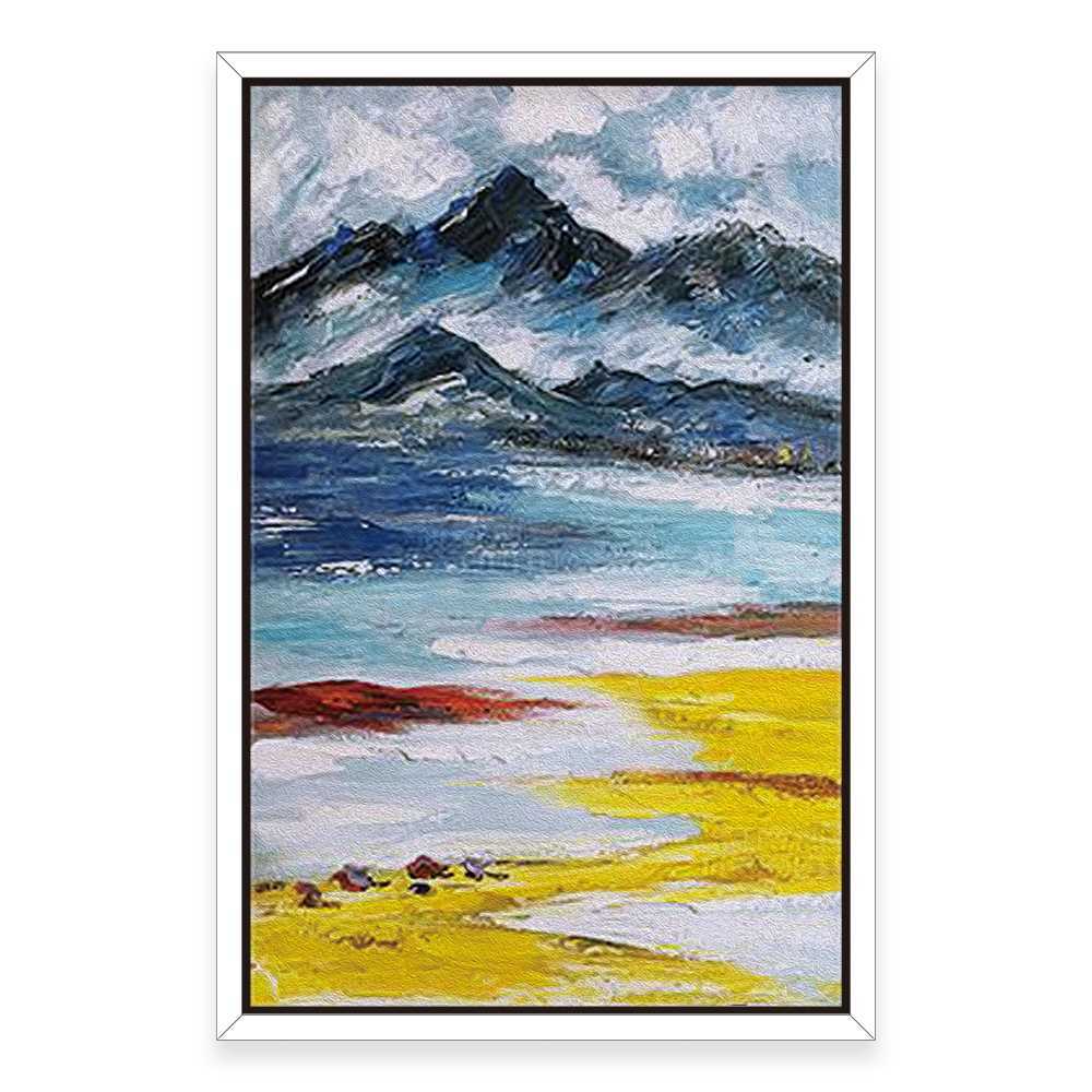 Mountain Sea Brush Paint Home Decoration Canvas