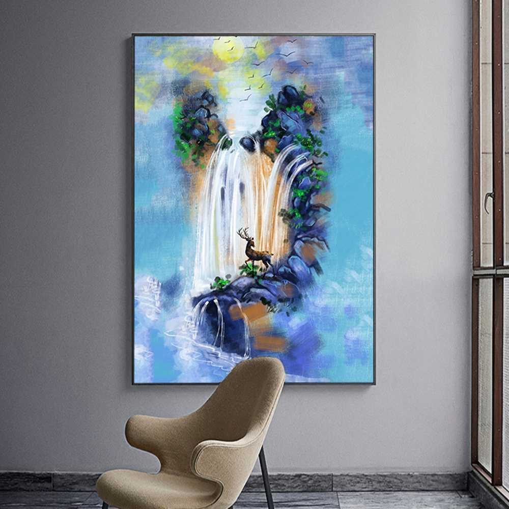 Great Water falls Art Home Decoration Canvas