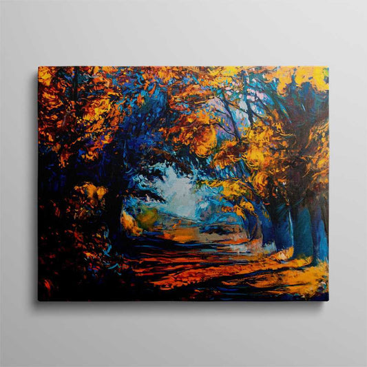 Landscape Painting Tunel Forest Trees Art Canvas Prints