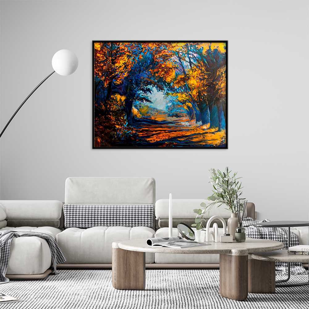 Landscape Painting Tunel Forest Trees Art Canvas Prints