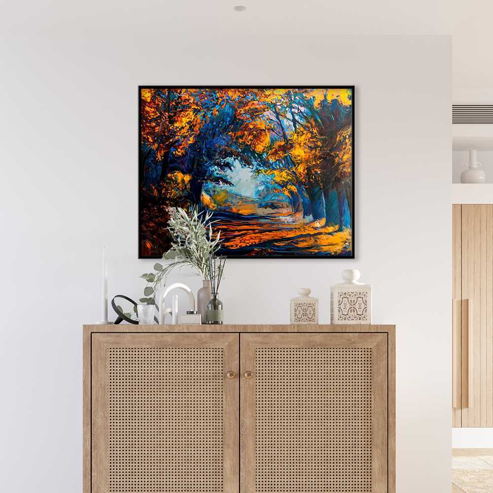 Landscape Painting Tunel Forest Trees Art Canvas Prints
