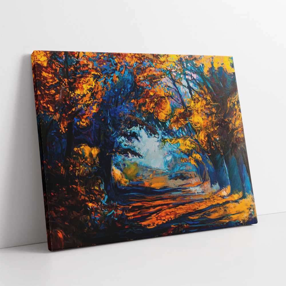 Landscape Painting Tunel Forest Trees Art Canvas Prints