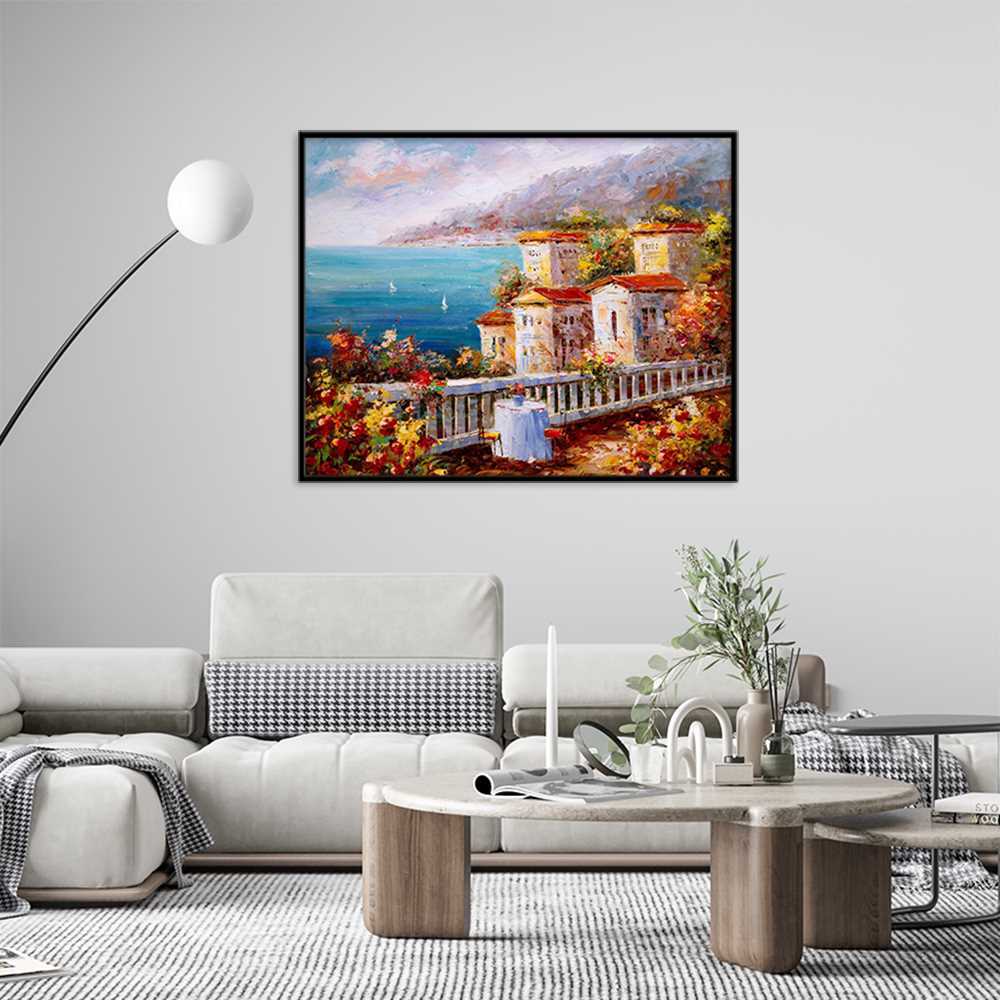 Landscape Painting The Sea Scenery and Structures Art Canvas Prints