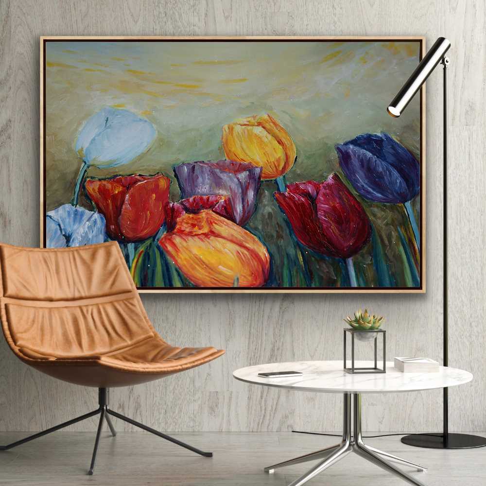 Tulip Flower Decoration Canvas