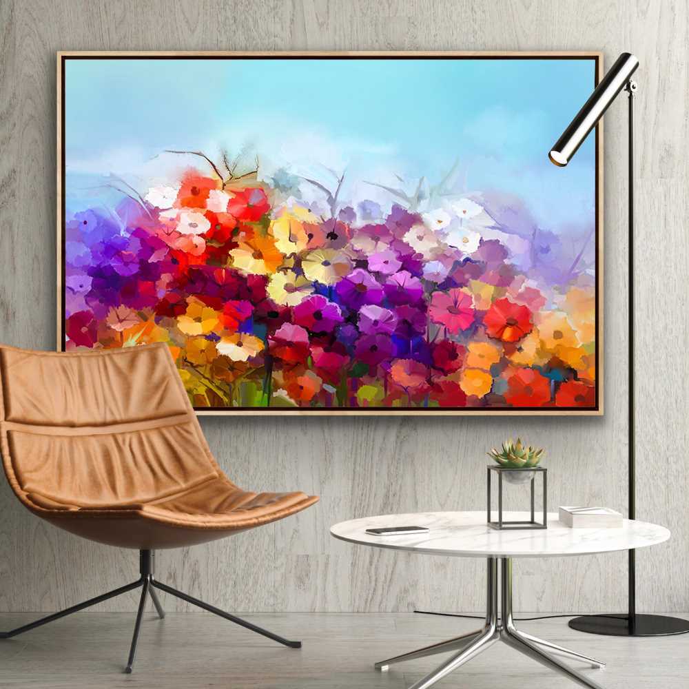 Colorful Art Flower Decoration Canvas