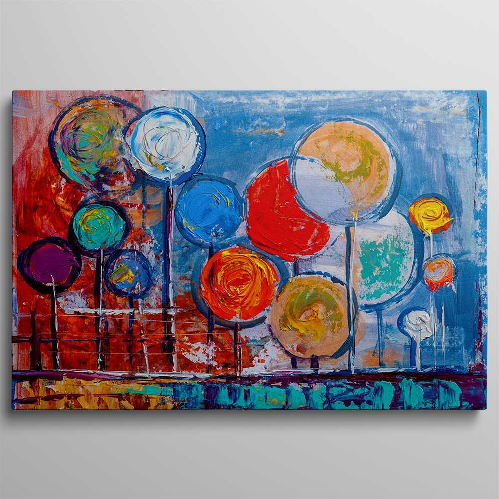 Circle Flower Decoration Canvas