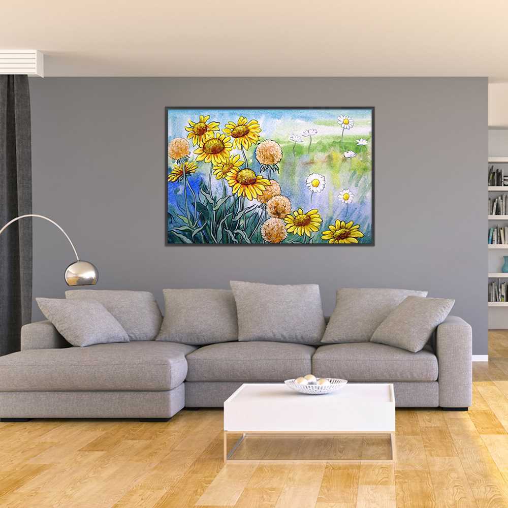 New And Dead Sunflower Decoration Canvas