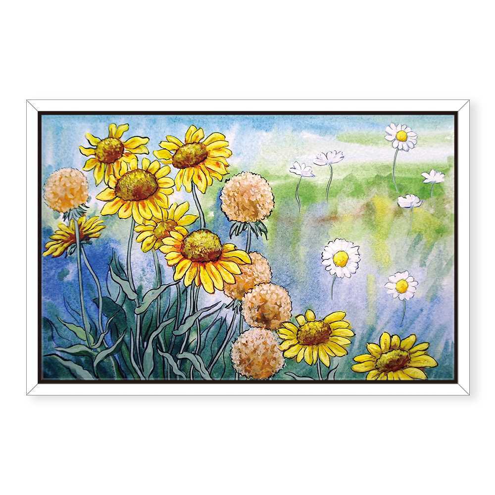 New And Dead Sunflower Decoration Canvas