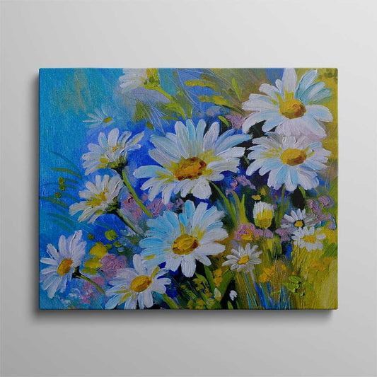 White Flowers Decoration Canvas