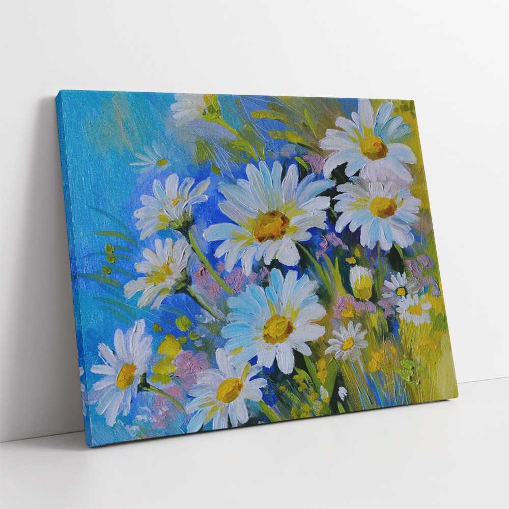 White Flowers Decoration Canvas