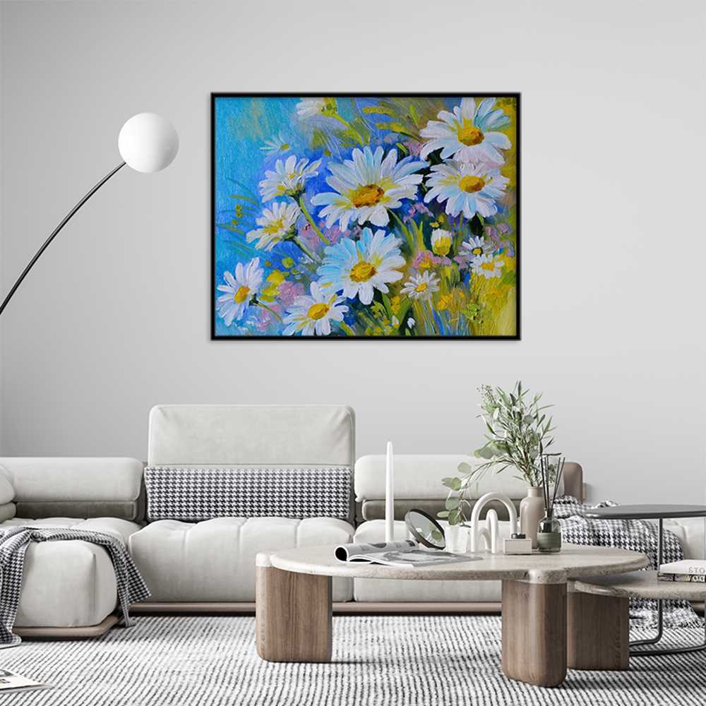 White Flowers Decoration Canvas