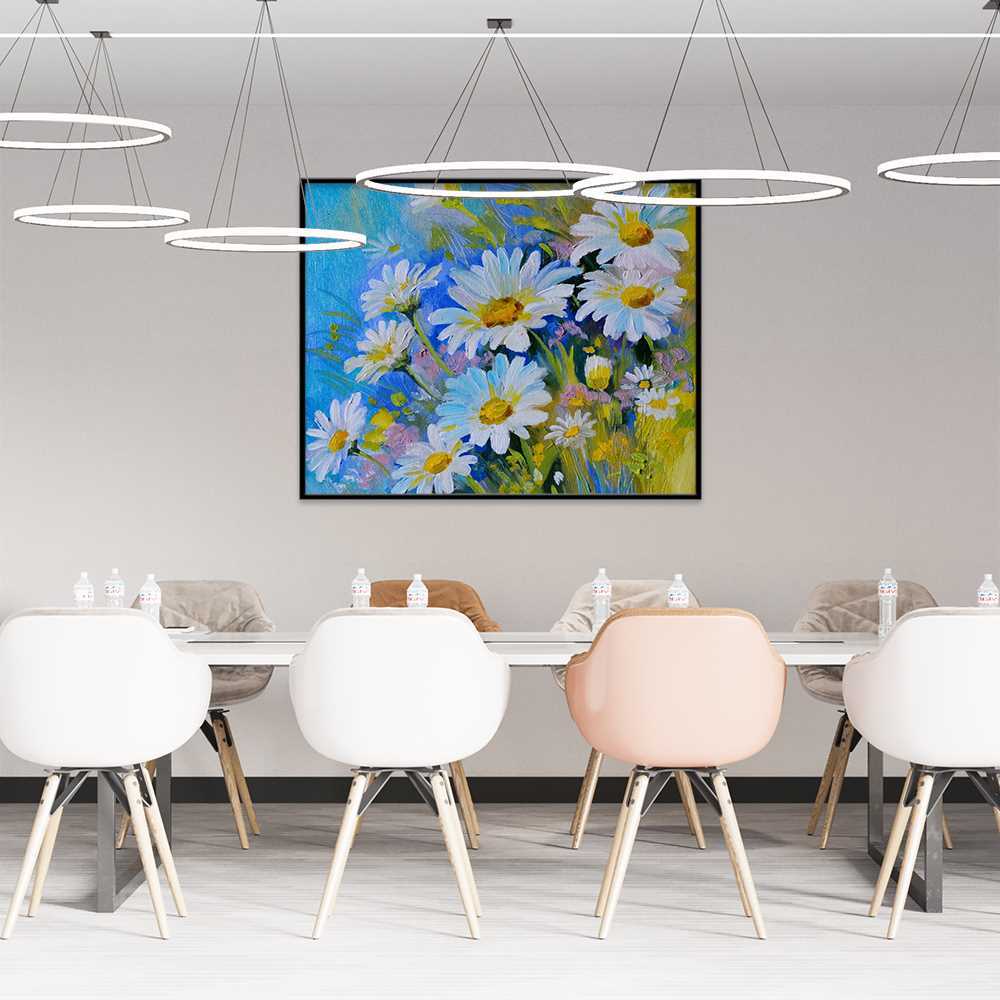 White Flowers Decoration Canvas