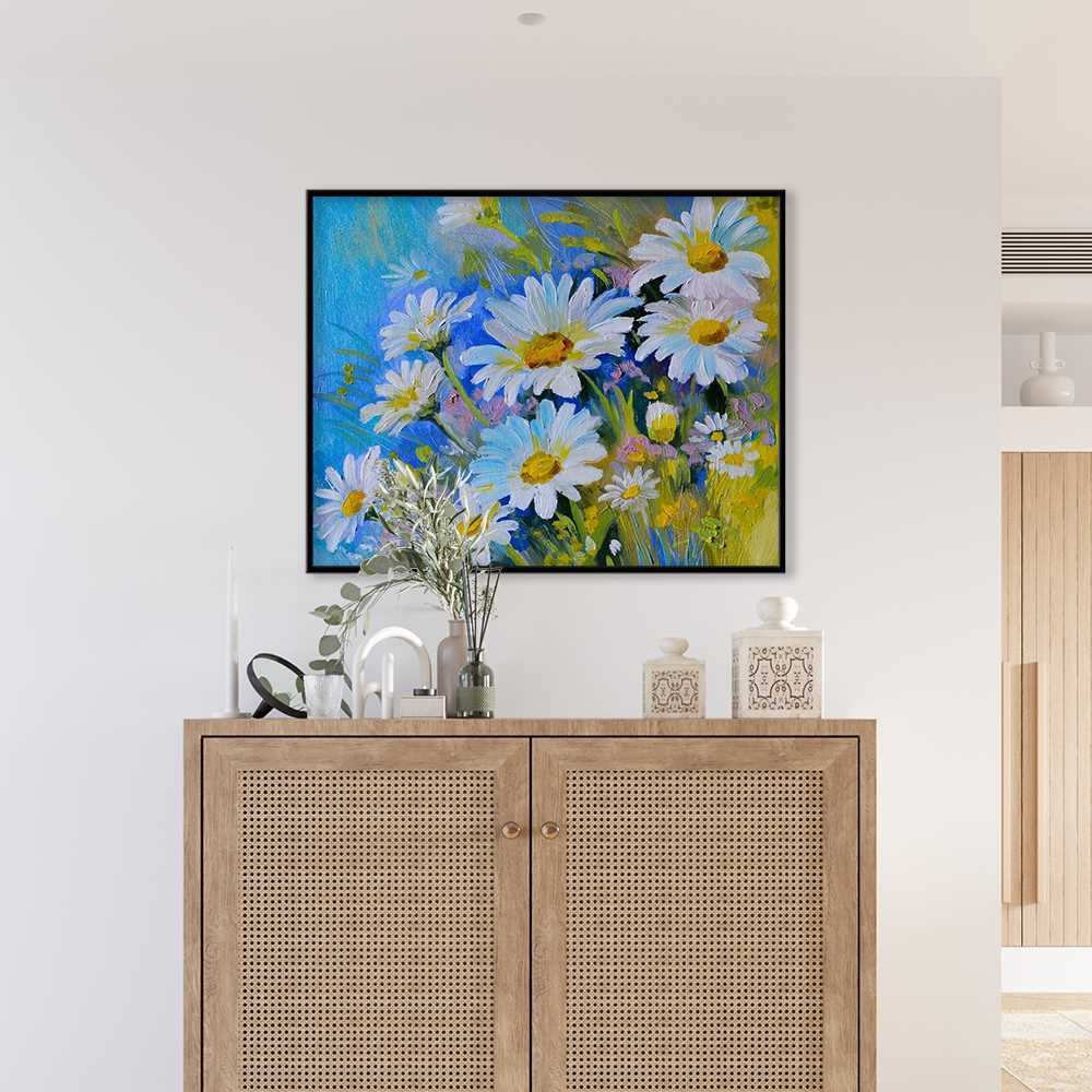 White Flowers Decoration Canvas