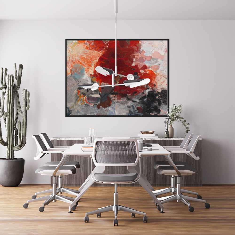 Blush Red Abstract Home Decorative Prints