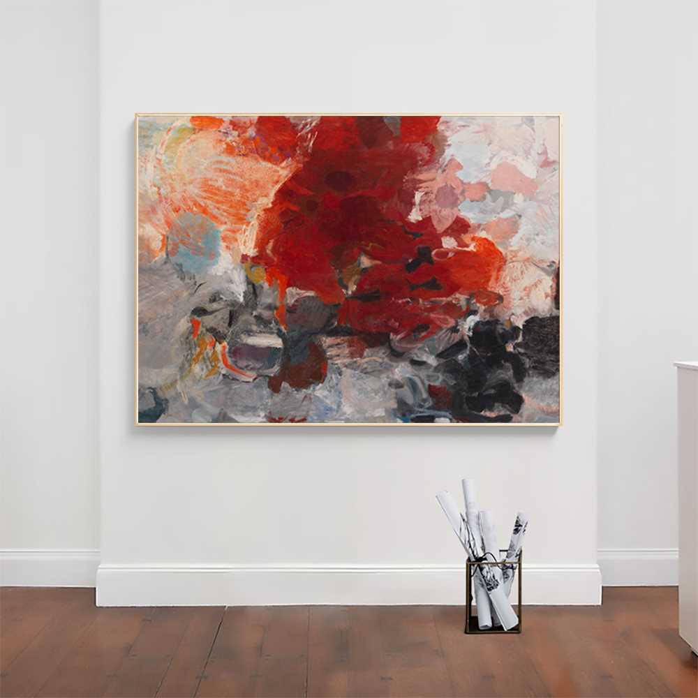 Blush Red Abstract Home Decorative Prints