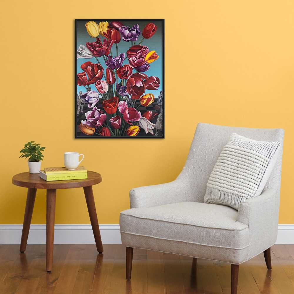 Blended Flowers Abstract Canvas
