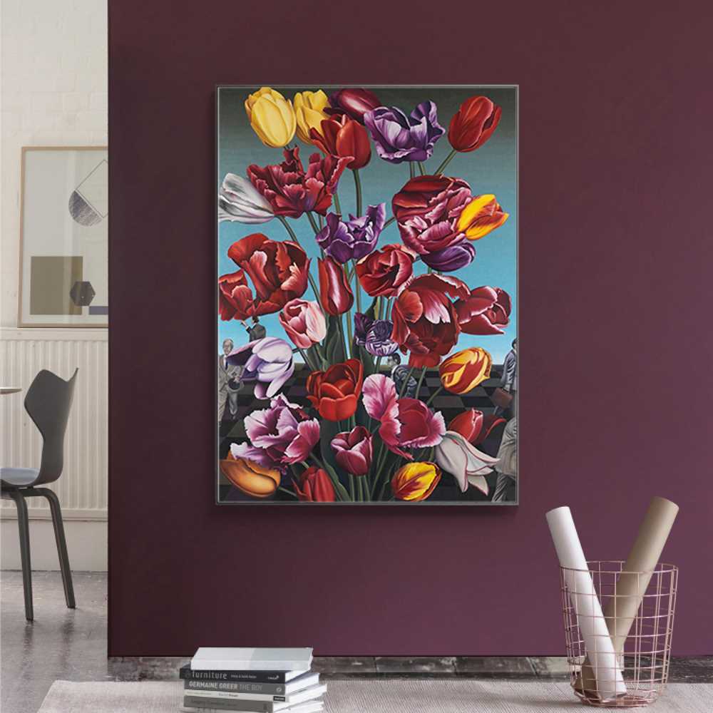 Blended Flowers Abstract Canvas