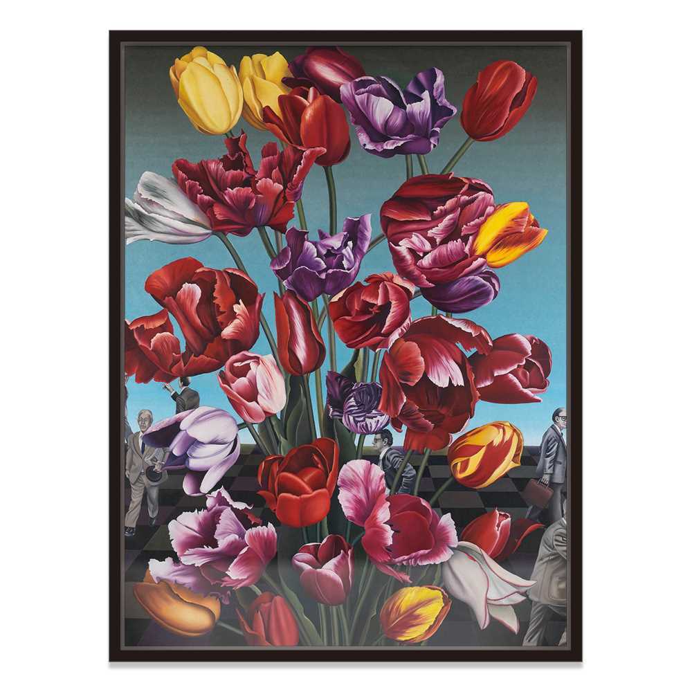 Blended Flowers Abstract Canvas